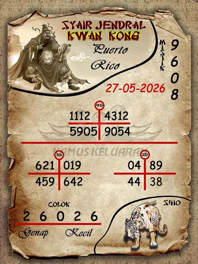 Syair Jendral Kwan Kong Puerto Rico 27 05 2026