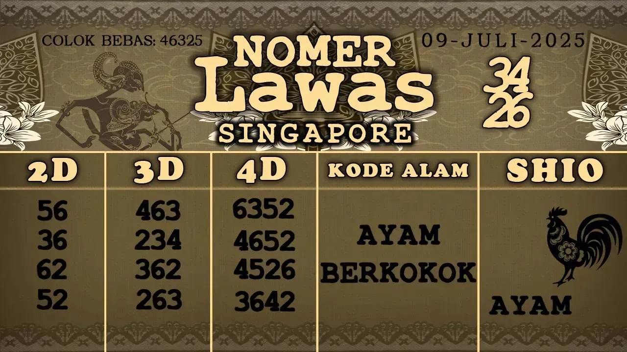 syair Nomer Lawas singapore 09 07 2025