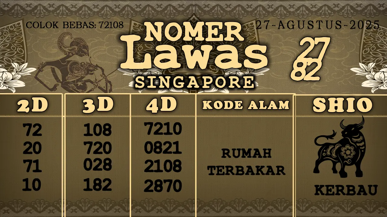 syair Nomer Lawas Singapore 27 08 2025