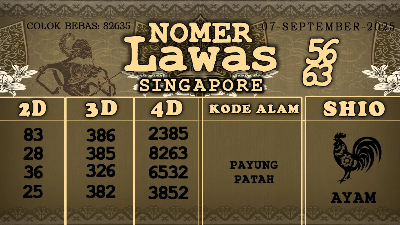 syair Nomer Lawas Singapore 07 09 2025