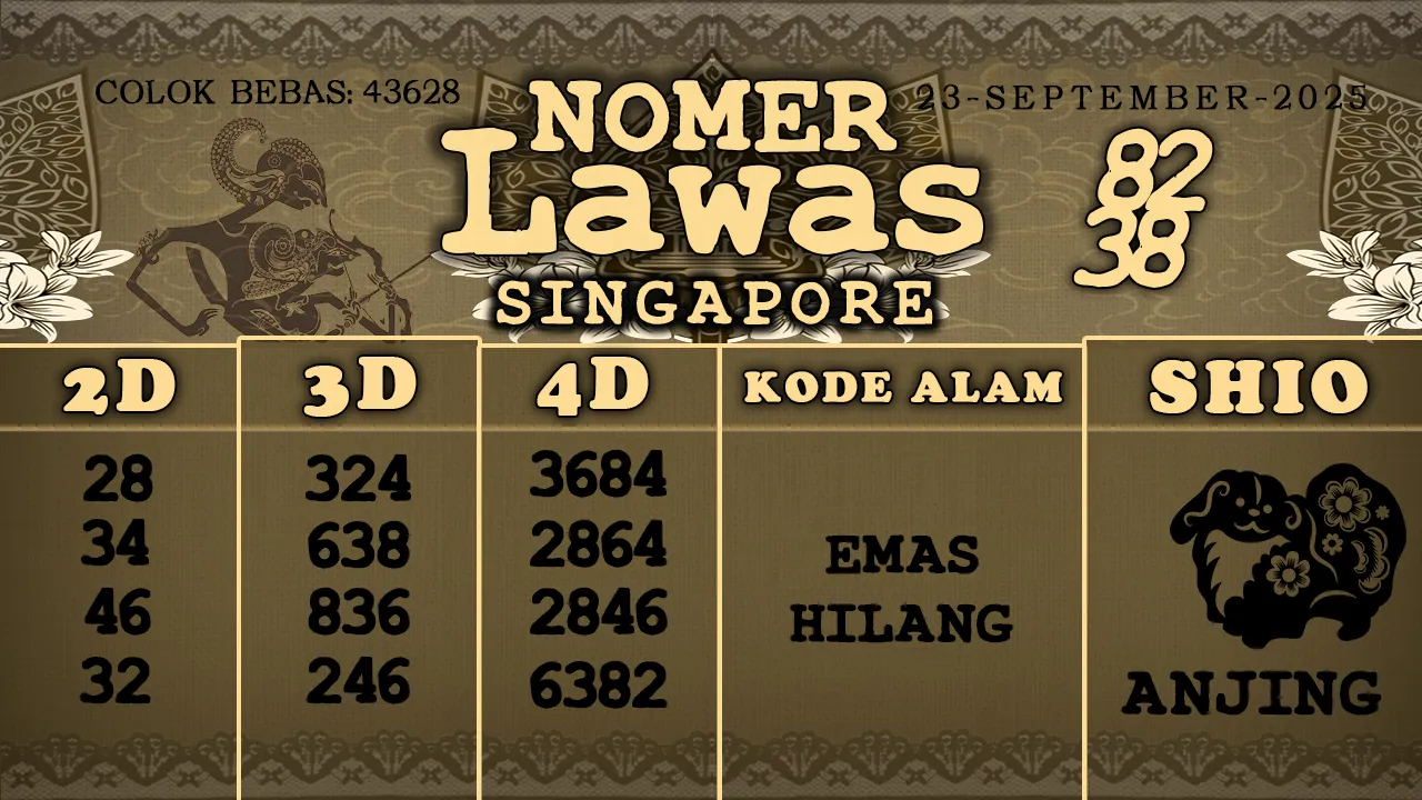 syair Nomer Lawas Singapore 23 09 2025