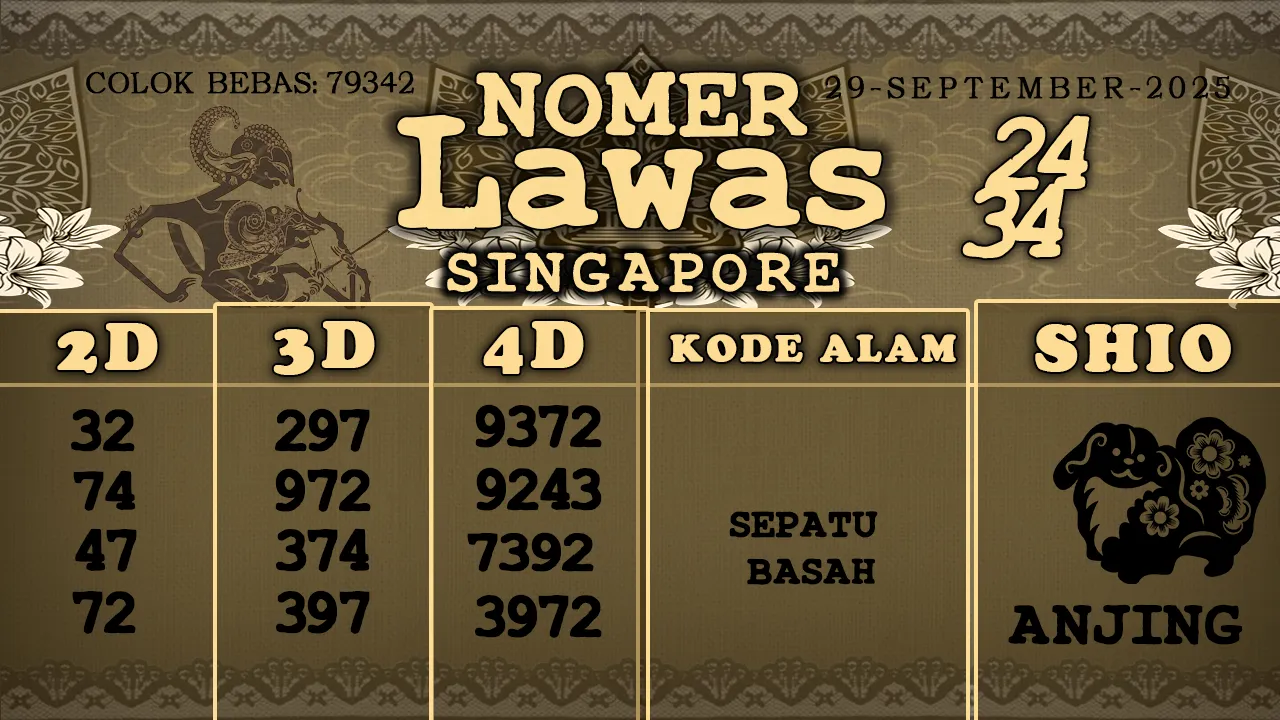 syair Nomer Lawas Singapore 29 09 2025