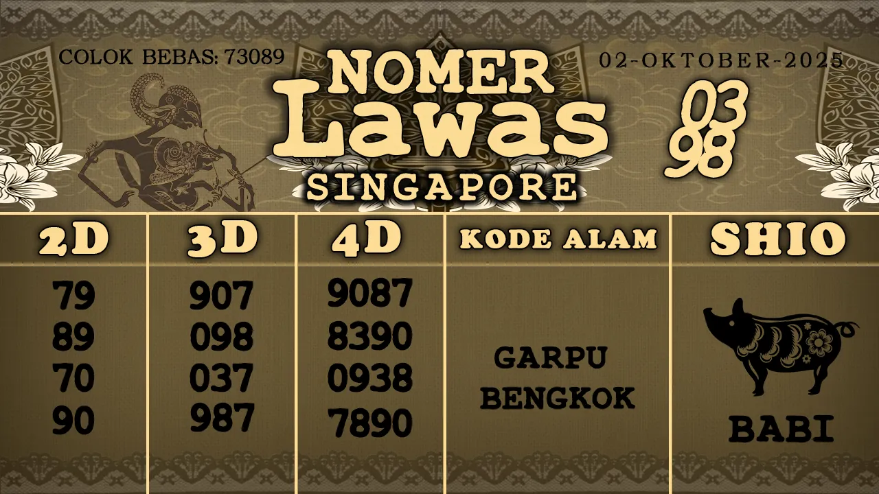 syair Nomer Lawas Singapore 02 10 2025