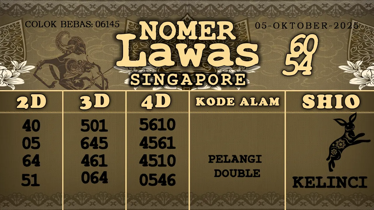 syair Nomer Lawas Singapore 05 10 2025