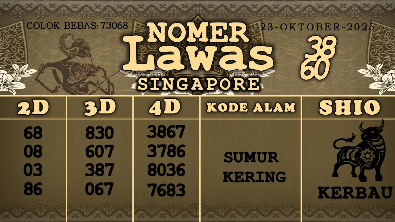 syair Nomer Lawas Singapore 23 10 2025