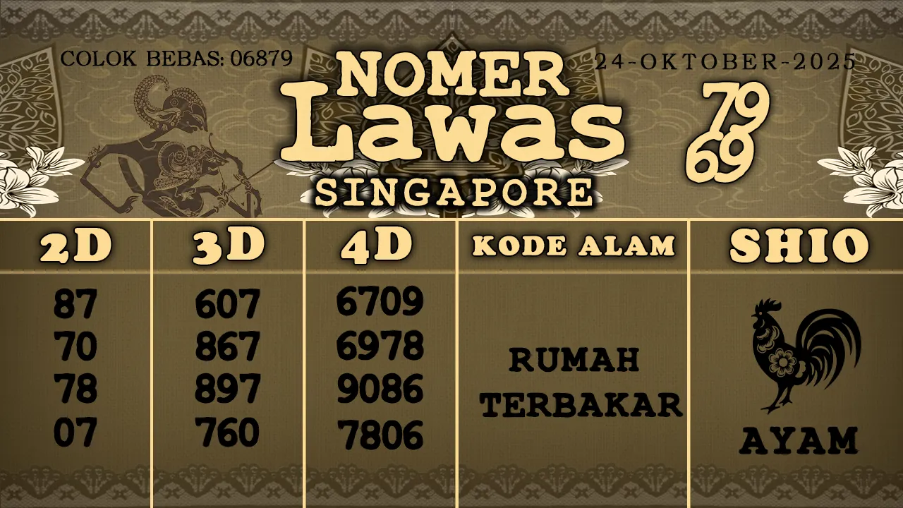 syair Nomer Lawas Singapore 24 10 2025