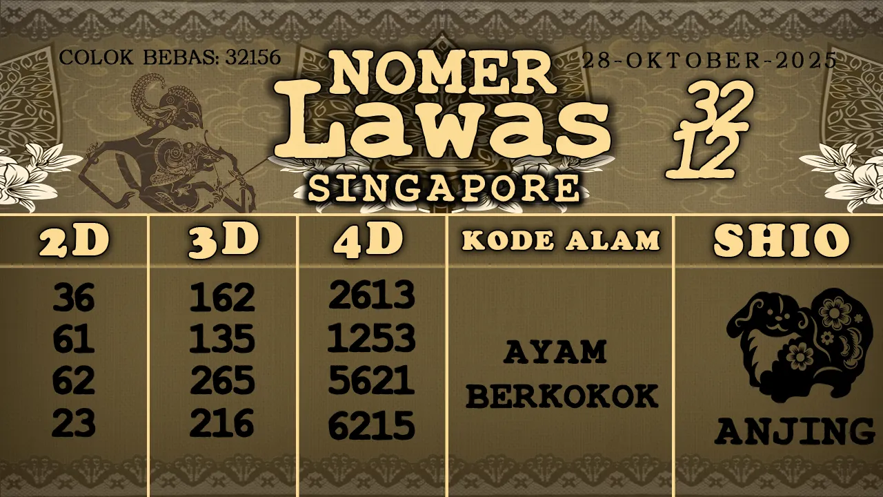 syair Nomer Lawas Singapore 28 10 2025