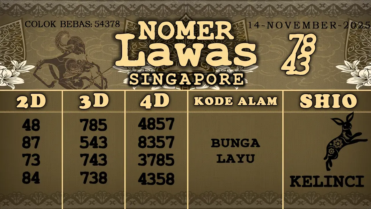 syair Nomer Lawas Singapore 14 11 2025