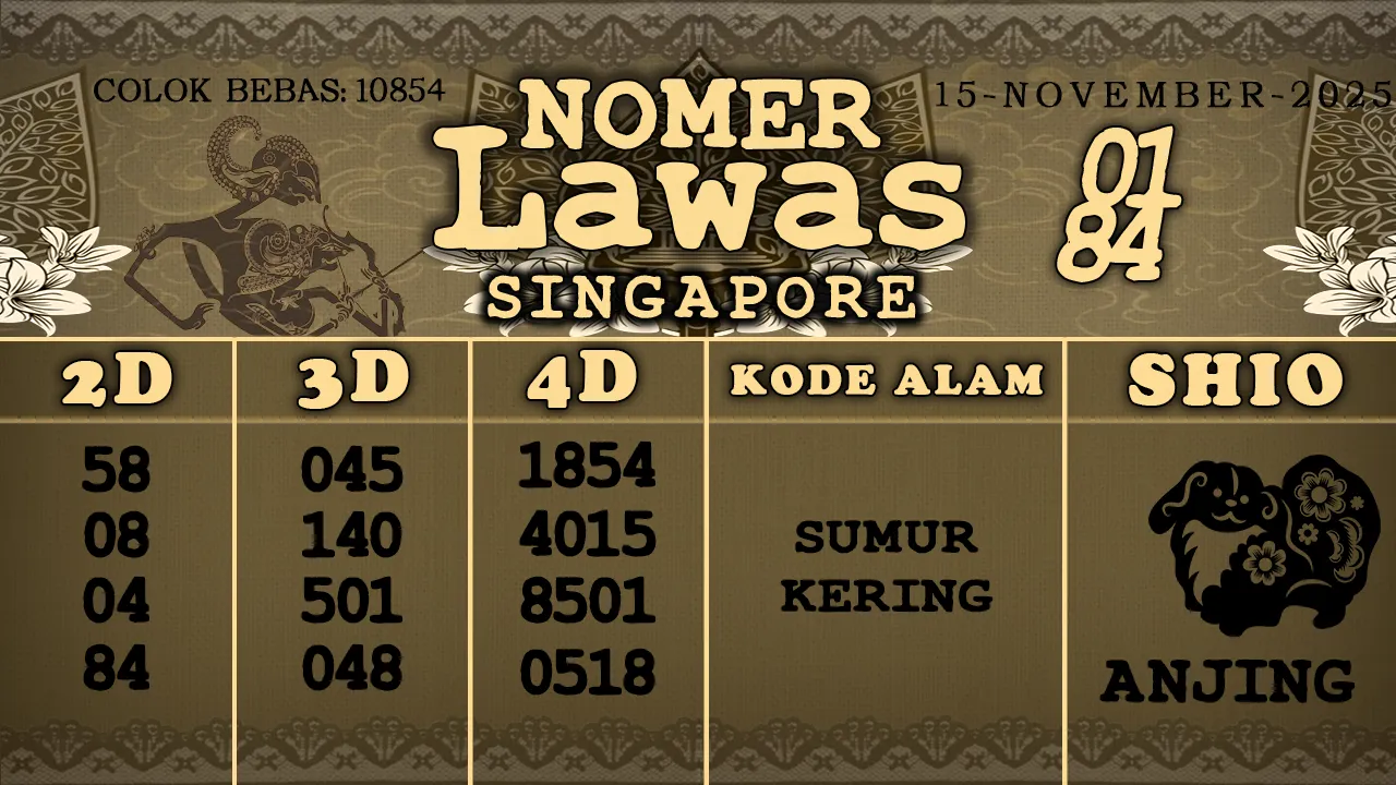 syair Nomer Lawas Singapore 15 11 2025