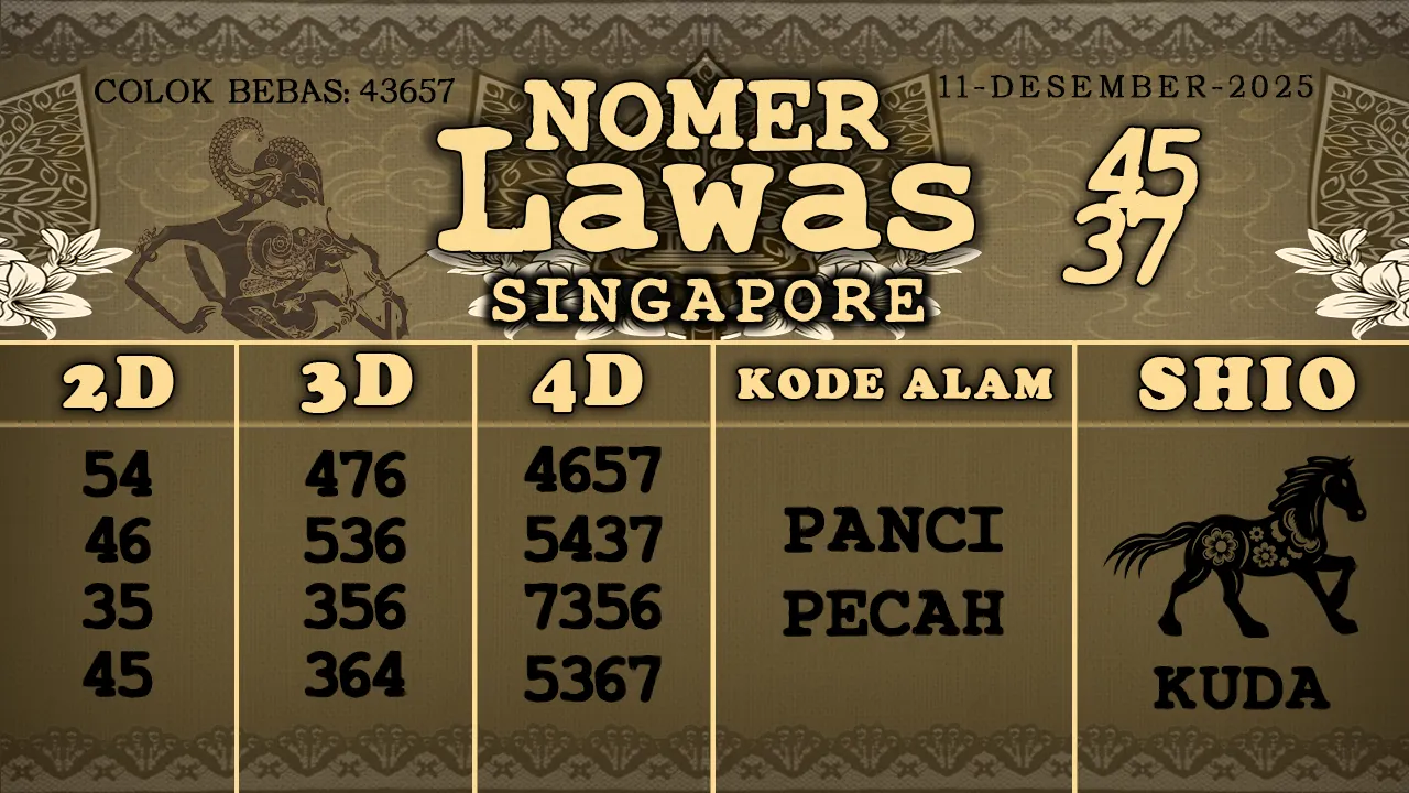syair Nomer Lawas Singapore 11 12 2025