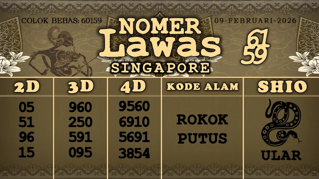 syair Nomer Lawas Singapore 09 02 2026