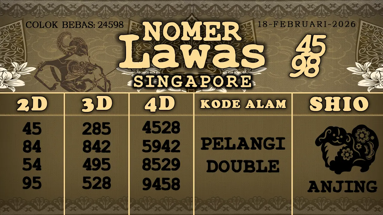 syair Nomer Lawas Singapore 18 02 2026