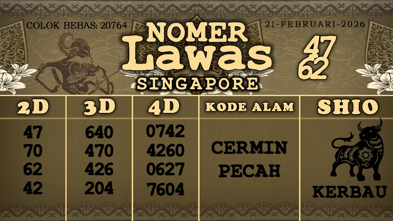 syair Nomer Lawas Singapore 21 02 2026