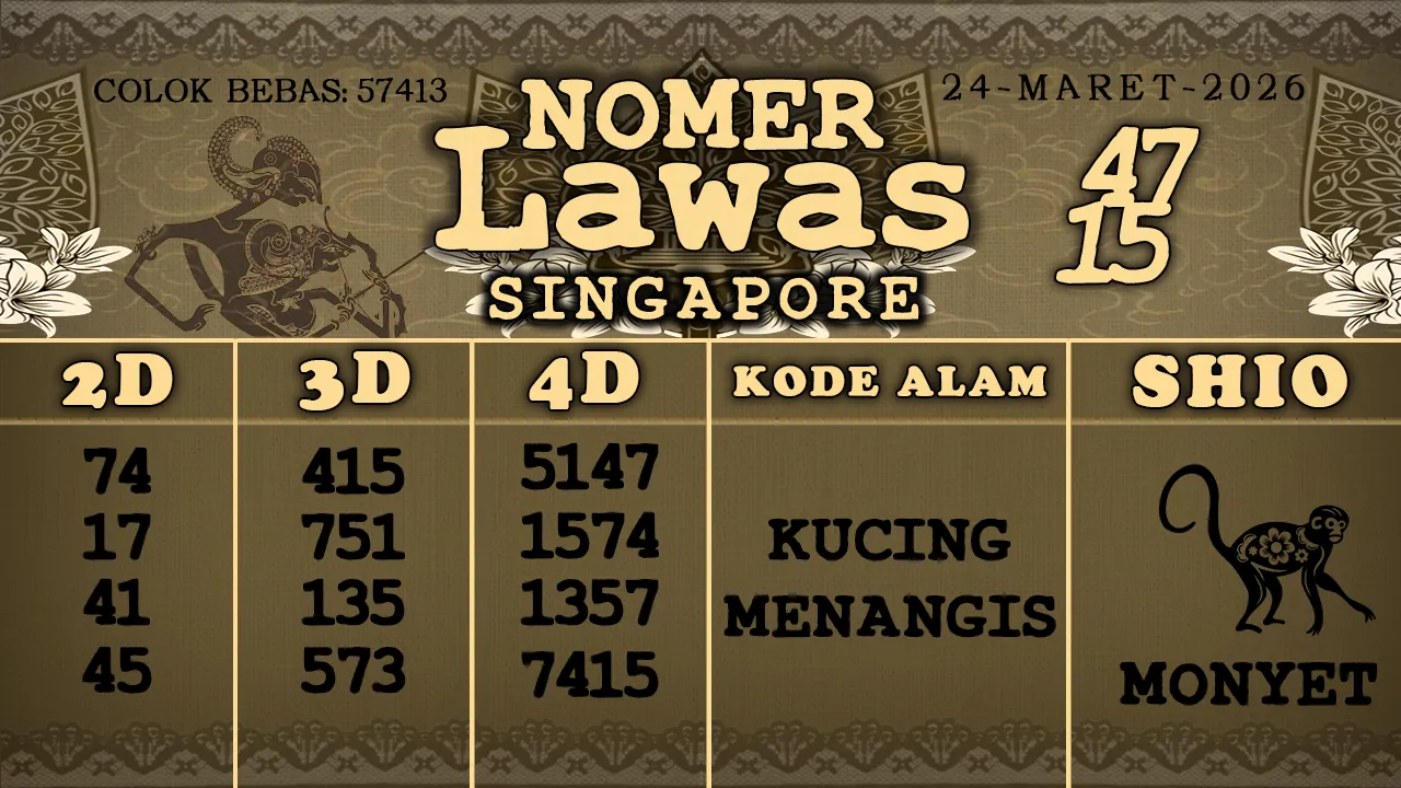 syair Nomer Lawas Singapore 24 03 2026