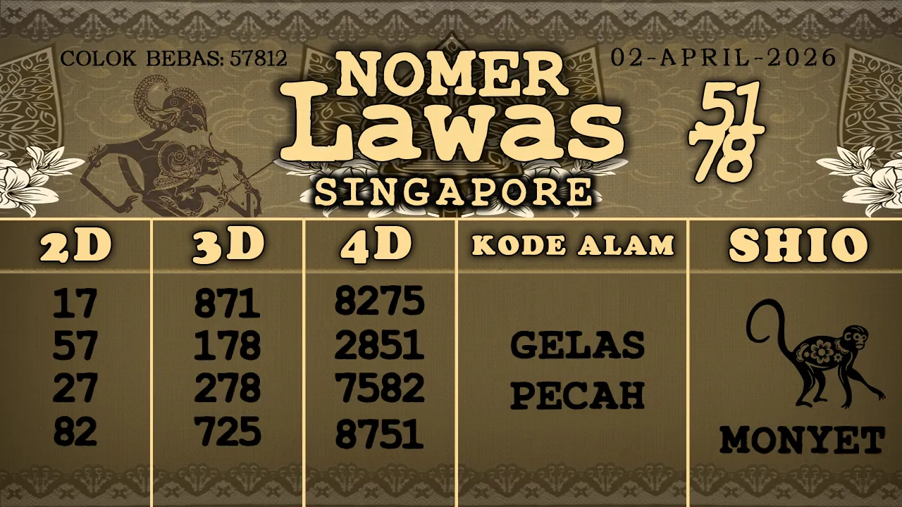 syair Nomer Lawas Singapore 02 04 2026