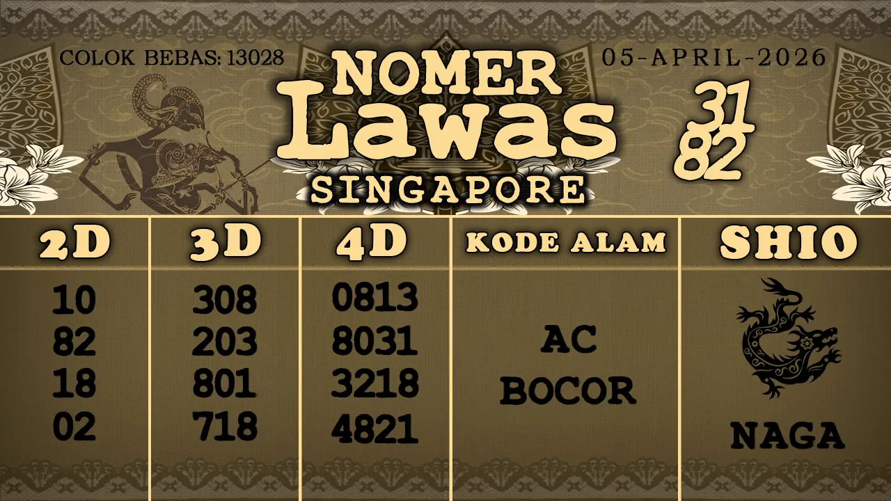 syair Nomer Lawas Singapore 05 04 2026