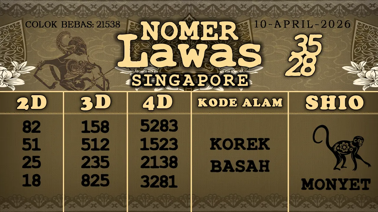 syair Nomer Lawas Singapore 10 04 2026
