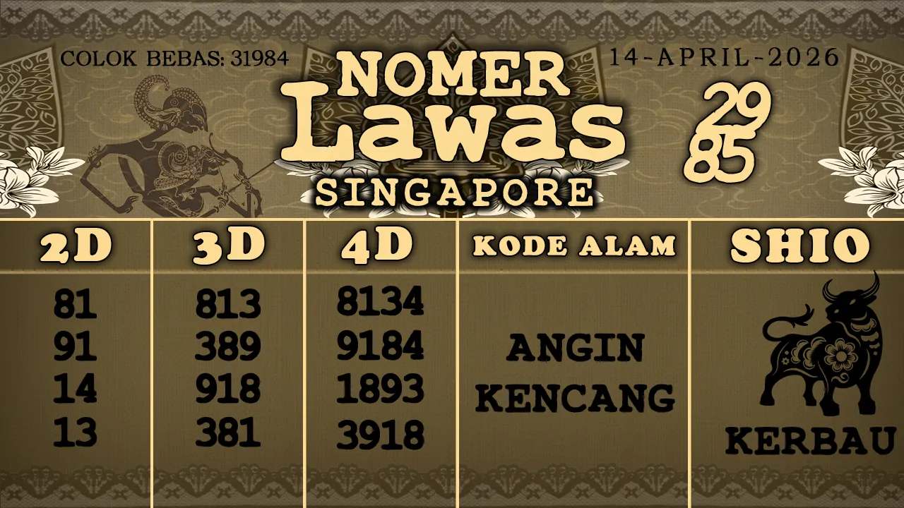 syair Nomer Lawas Singapore 14 04 2026