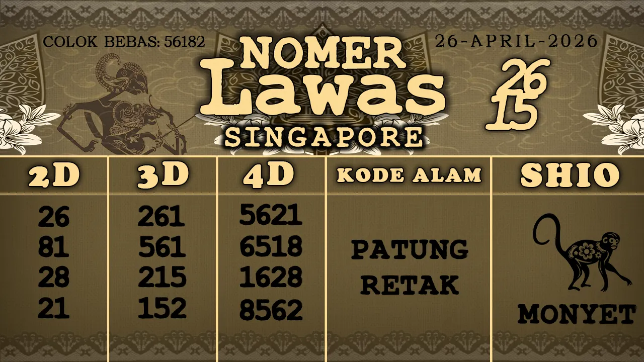 syair Nomer Lawas Singapore 26 04 2026