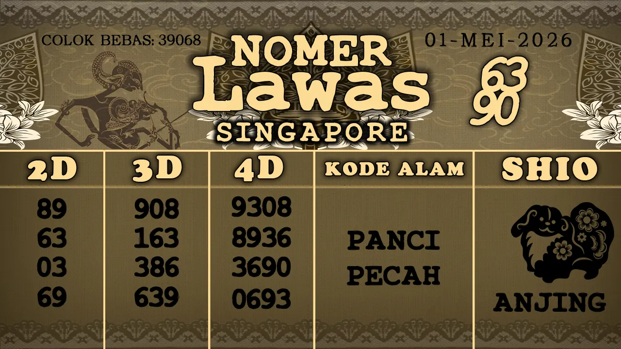 syair Nomer Lawas Singapore 01 05 2026