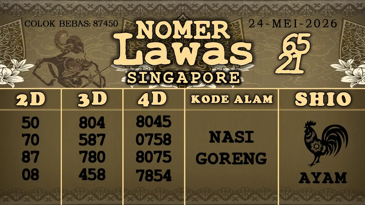 syair Nomer Lawas Singapore 24 05 2026