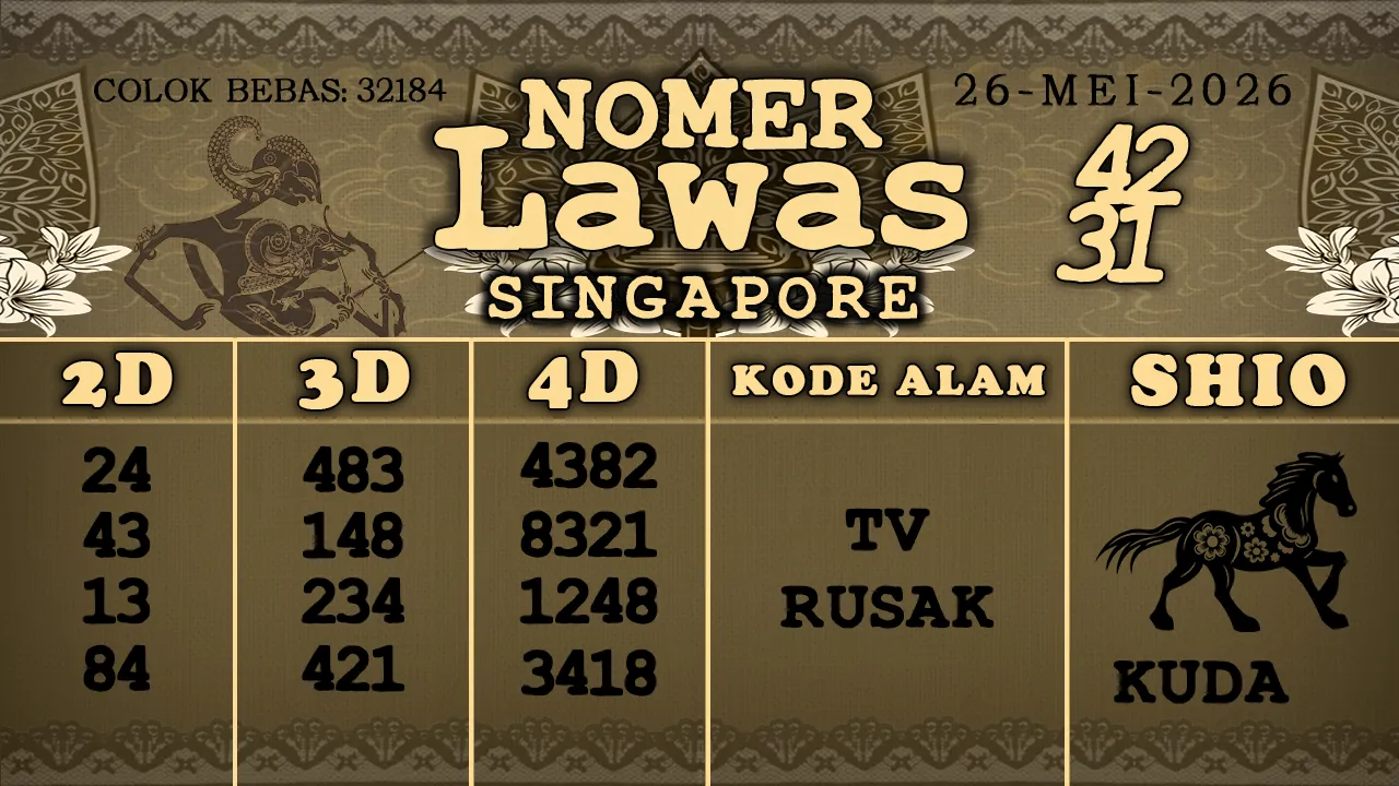 syair Nomer Lawas Singapore 26 05 2026