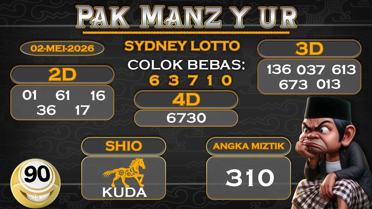 Syair pak manzyur sydney lotto 02 05 2026