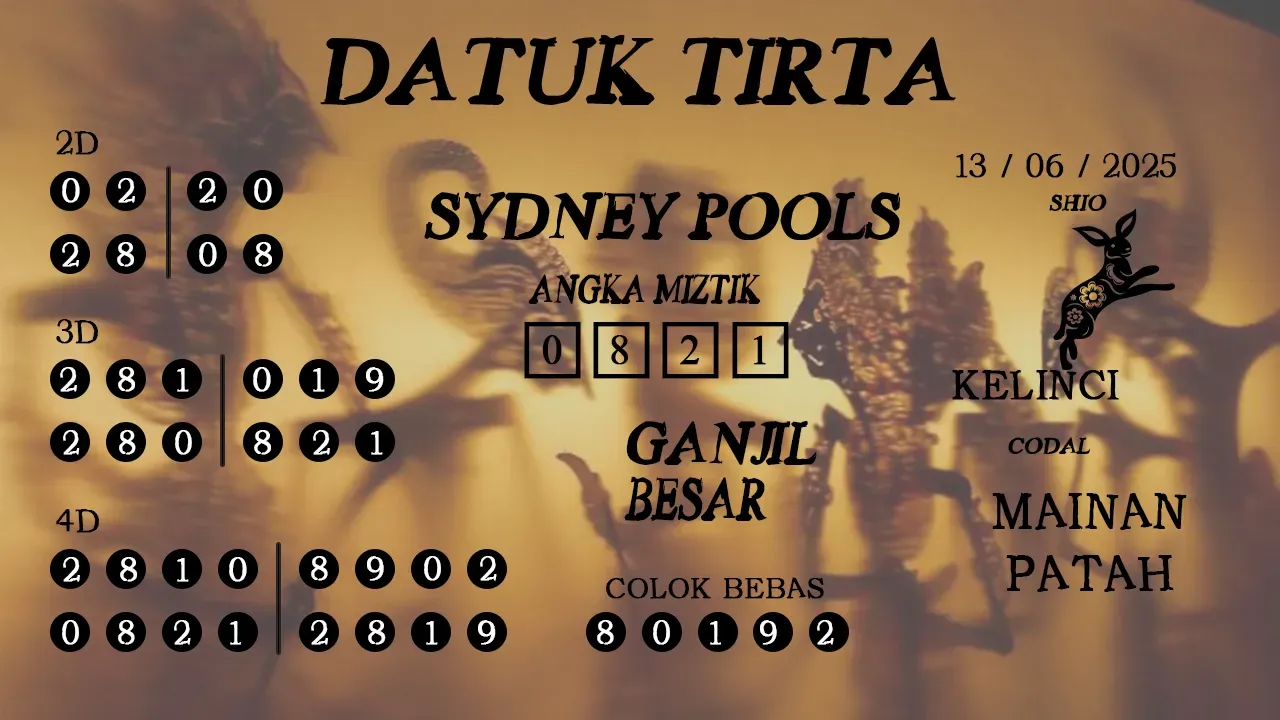 syair Datuk Tirta Sydney Pools