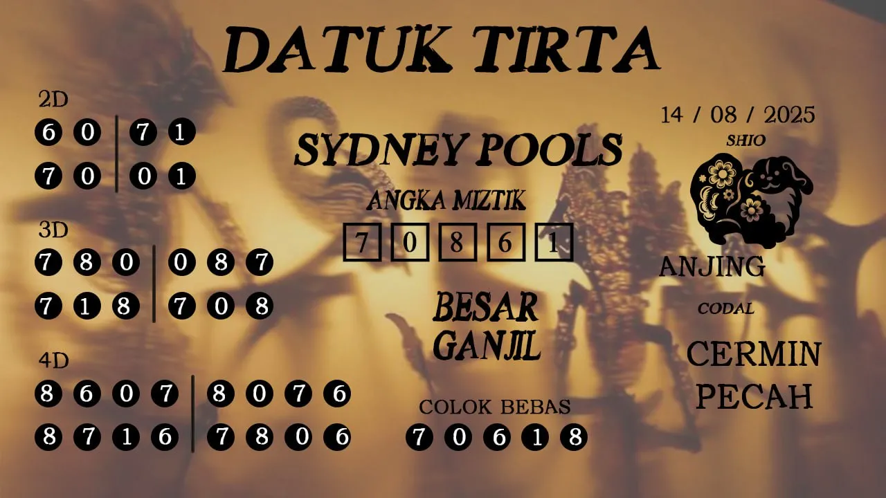 syair Datuk Tirta Sydney Pools 14 08 2025