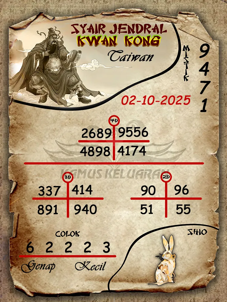 Syair jendral kwan kong Taiwan 02 10 2025