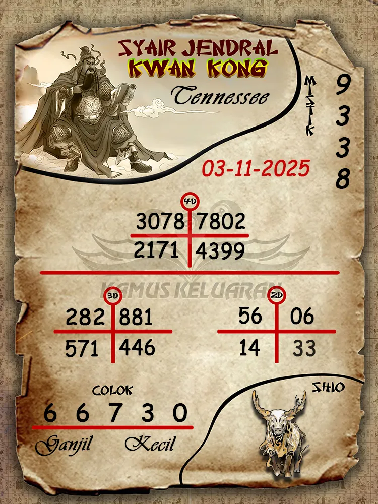 Syair Jendral Kwan Kong Tennessee 03 11 2025