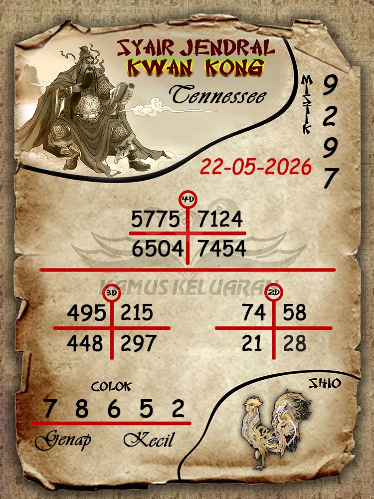 Syair Jendral Kwan Kong Tennessee 22 05 2026