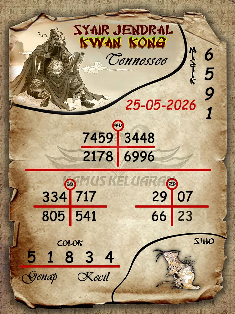 Syair Jendral Kwan Kong Tennessee 25 05 2026