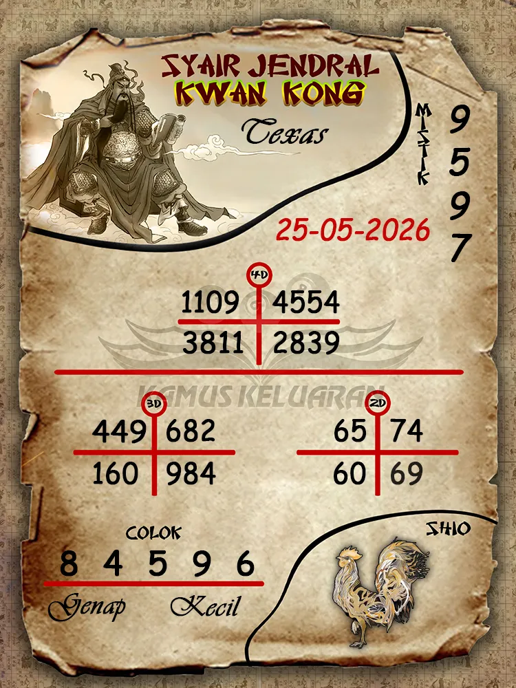 Syair Jendral Kwan Kong Texas 25 05 2026