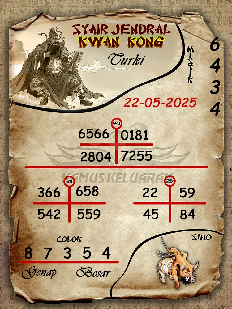 syair jendral kwan kong turki 22 05 2025