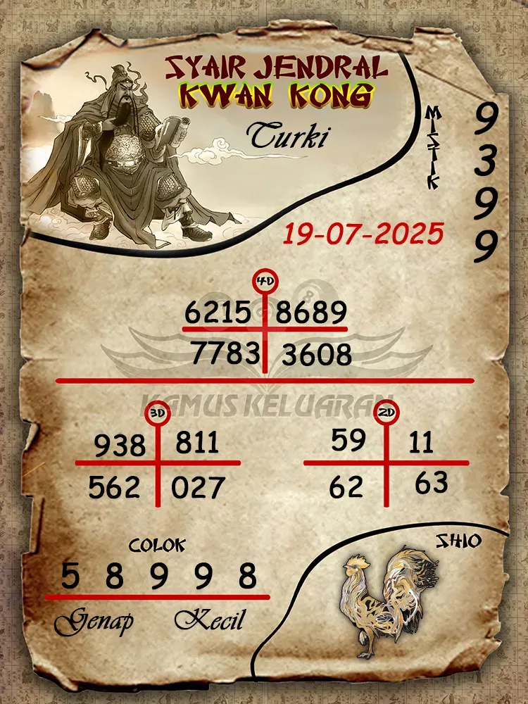 syair jendral kwan kong Turki 19 07 2025