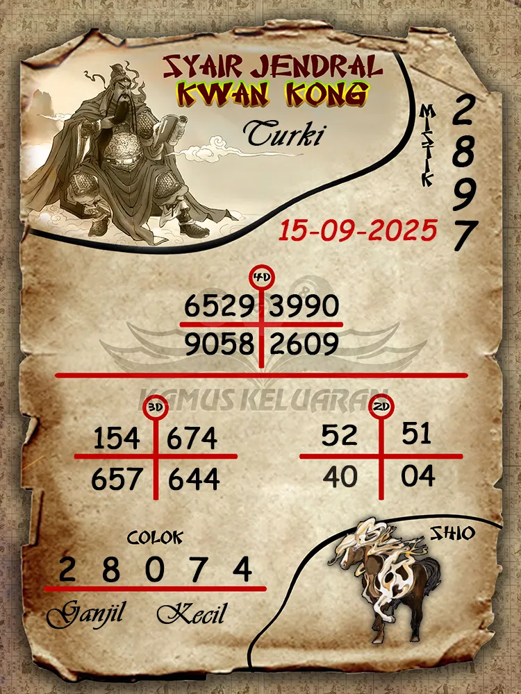 syair jendral kwan kong Turki 15 09 2025