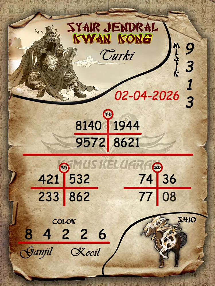 Syair Jendral Kwan Kong Turki 02 04 2026