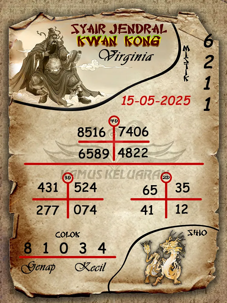 syair jendral kwan kong virginia 15 05 2025