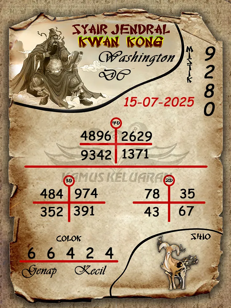 syair jendral kwan kong Washington DC 15 07 2025
