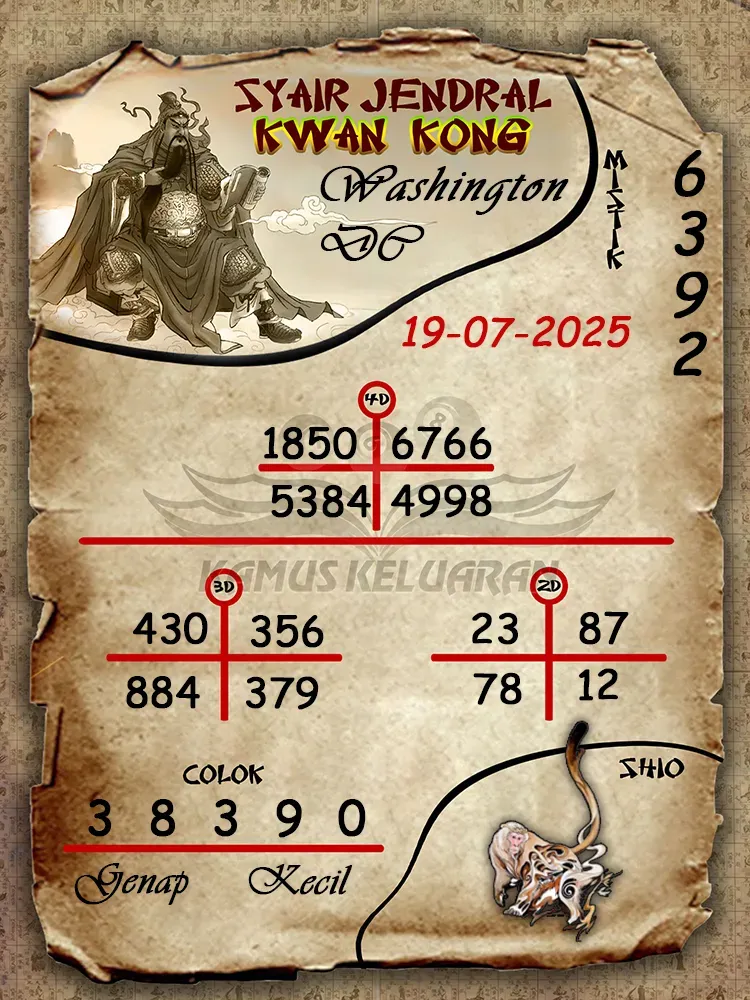 syair jendral kwan kong Washington DC 19 07 2025