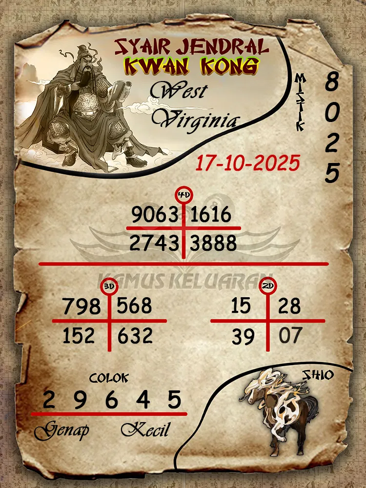 Syair Jendral Kwan Kong West Virginia 17 10 2025