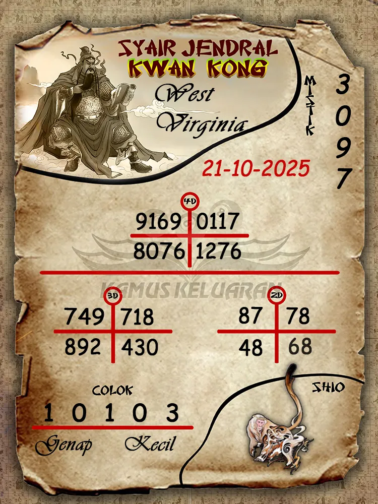 Syair Jendral Kwan Kong West Virginia 21 10 2025