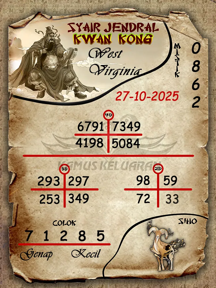 Syair Jendral Kwan Kong West Virginia 27 10 2025