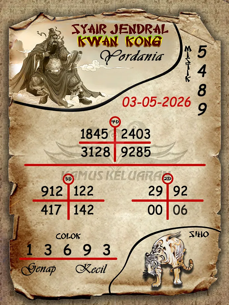 Syair Jendral Kwan Kong Yordania 03 05 2026